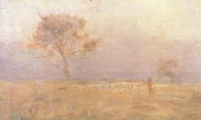 Charles conder Yarding Sheep (nn02) oil painting picture